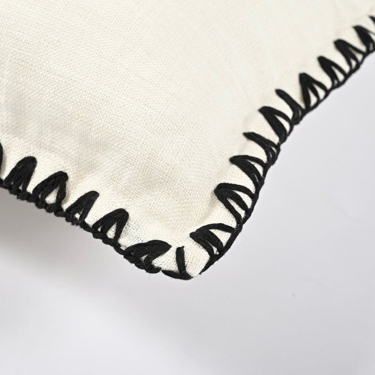 Kanji Cushion in White 50 x 50cm