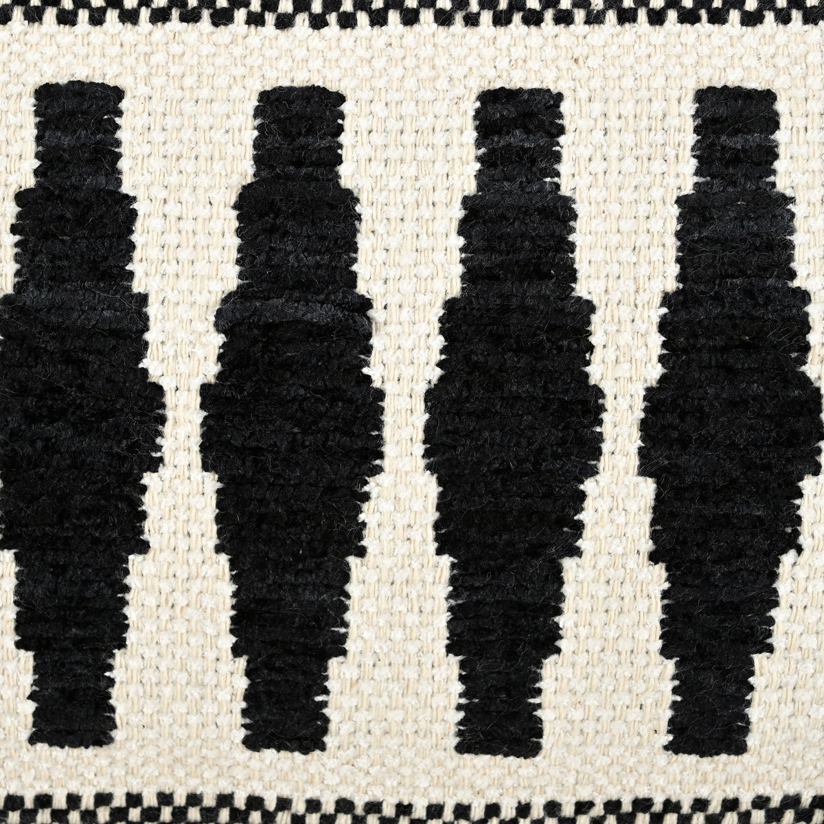 Toma Cushion in White & Black 30 x 50cm