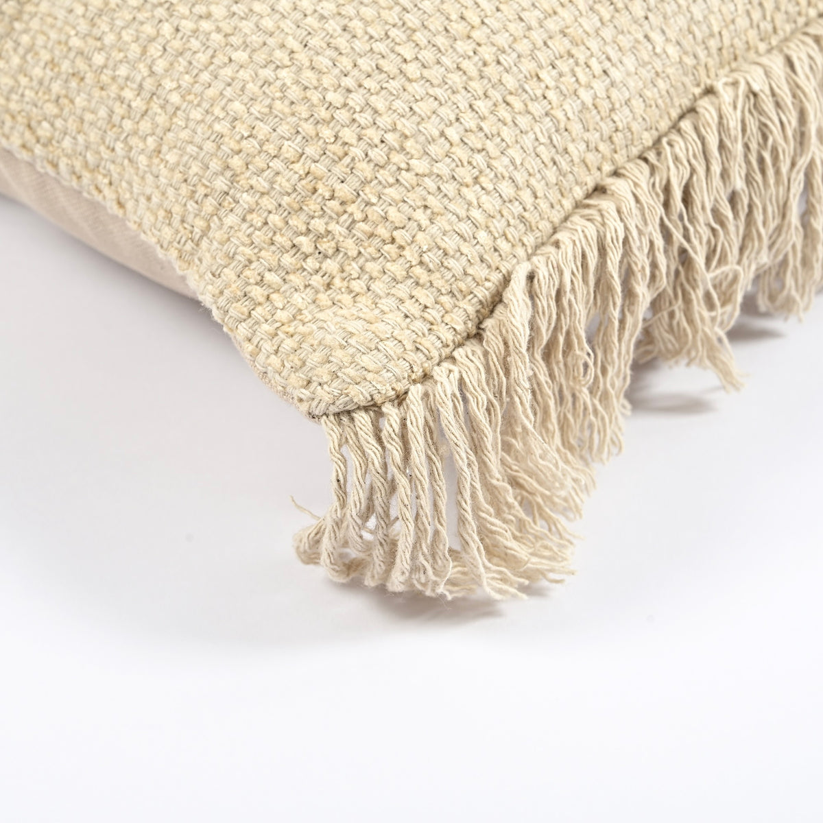 Stria Cushion in Natural, Red 30 x 50cm