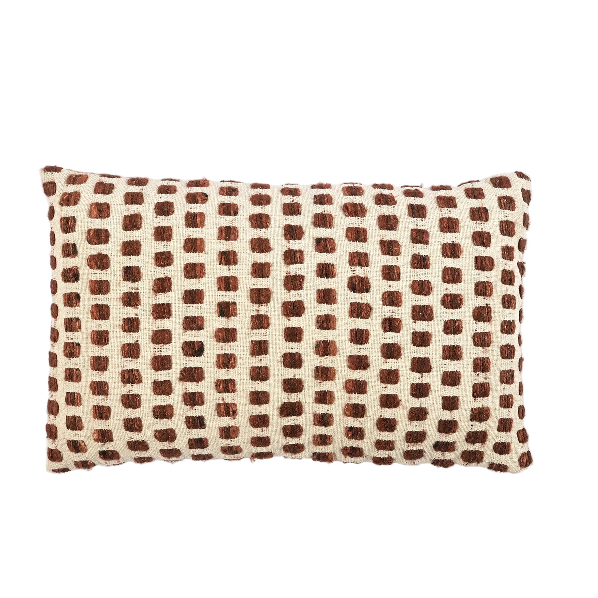 Buroka Cushion in Ivory and Amber 30 x 50cm