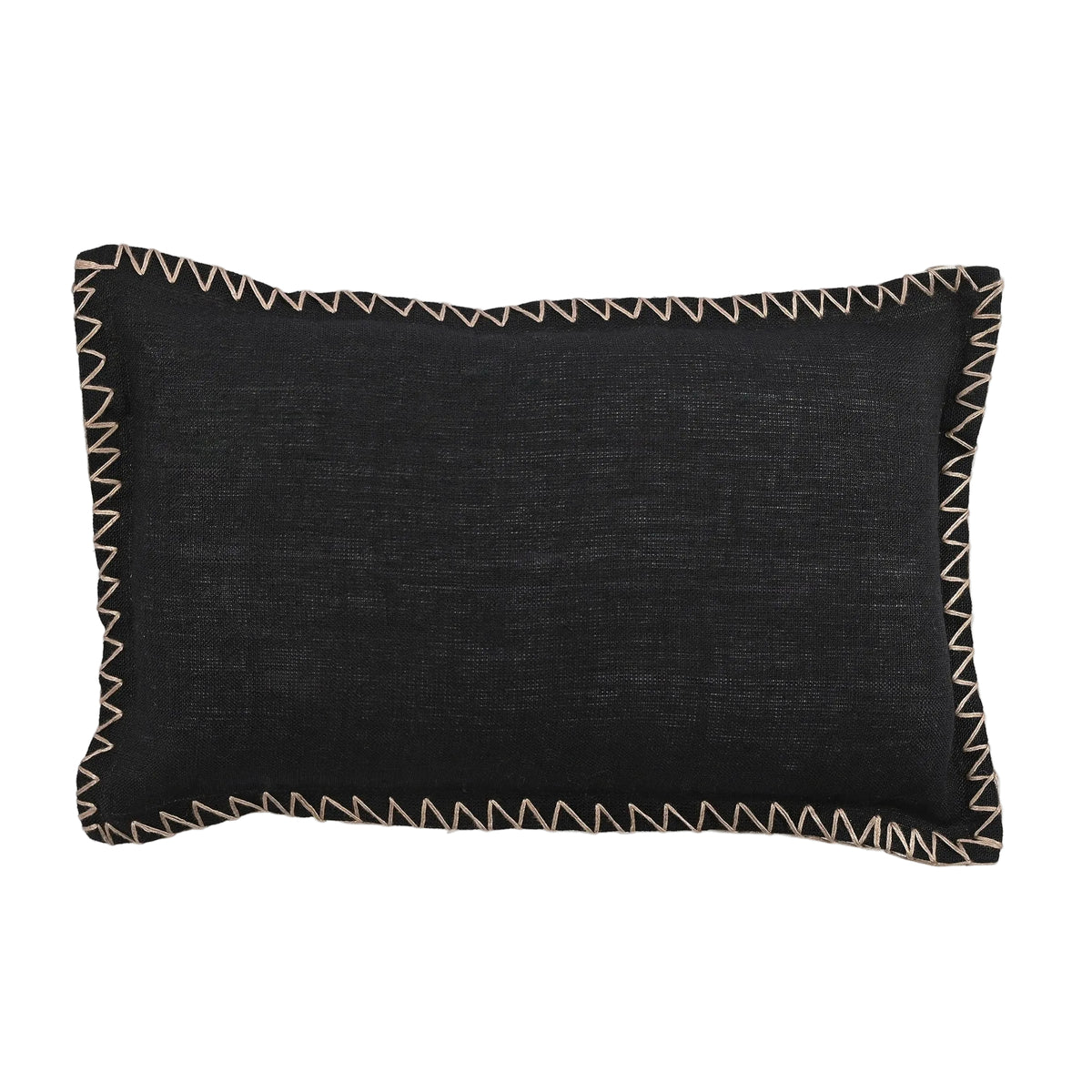 Kanji Cushion in Jet Black 30 x 50cm