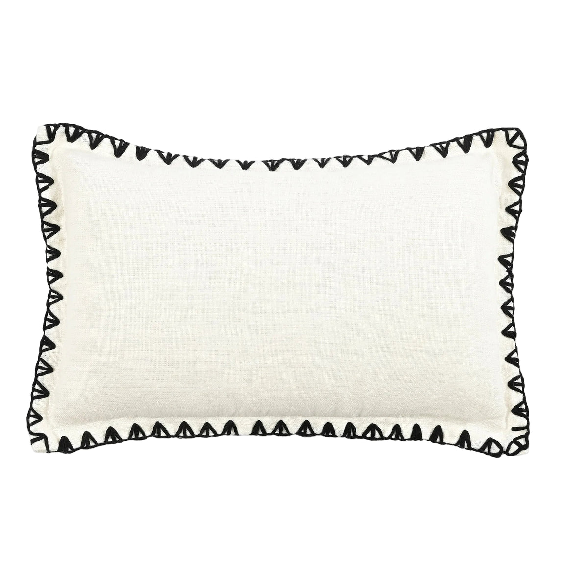 Kanji Cushion in White 30 x 50cm