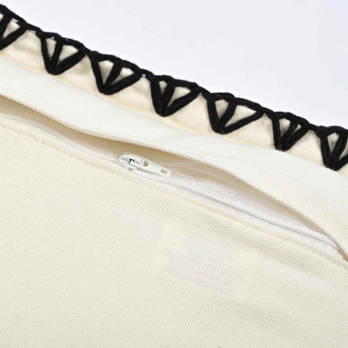 Kanji Cushion in White 30 x 50cm