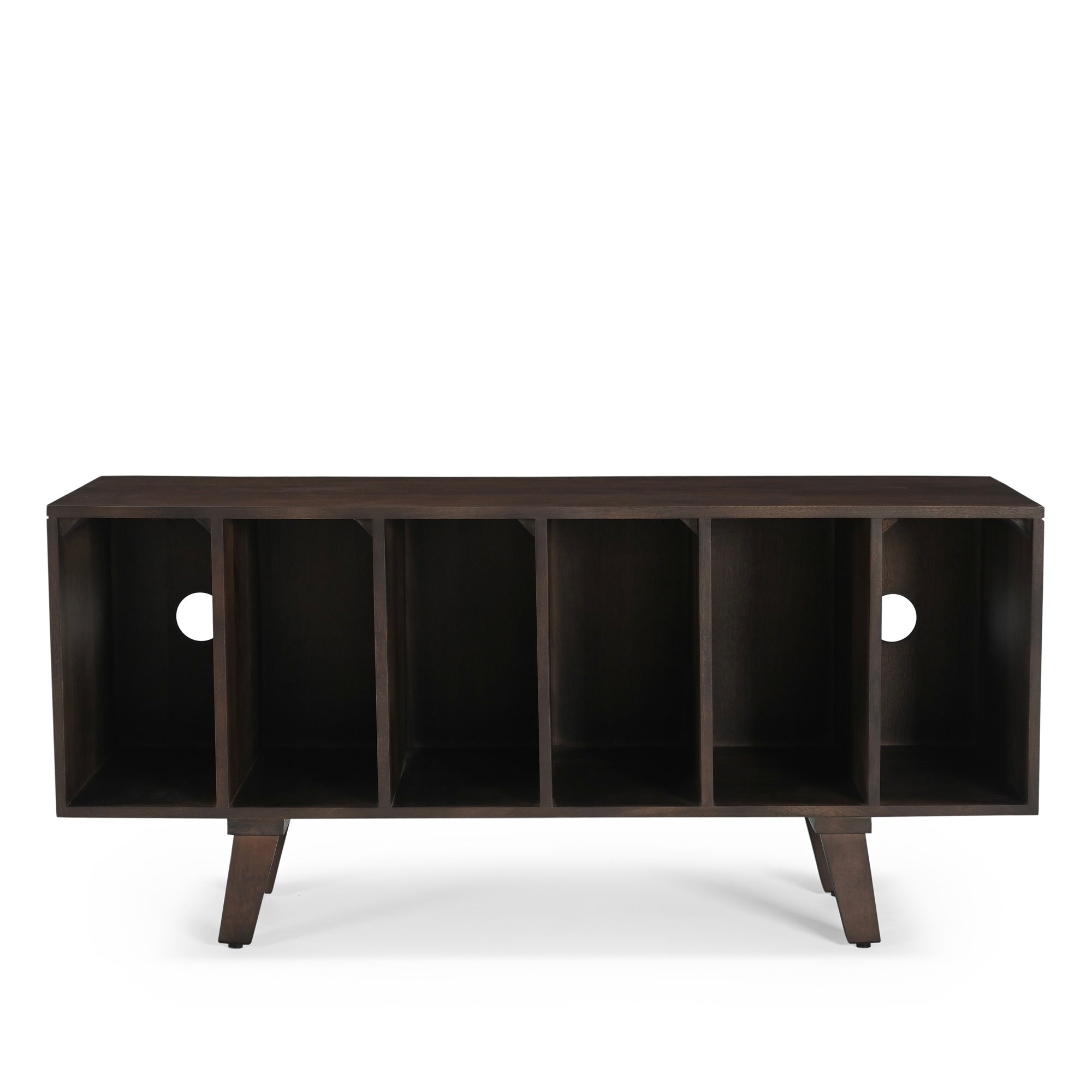 Wax Solid Mango Wood Vinyl Storage Small TV Stand