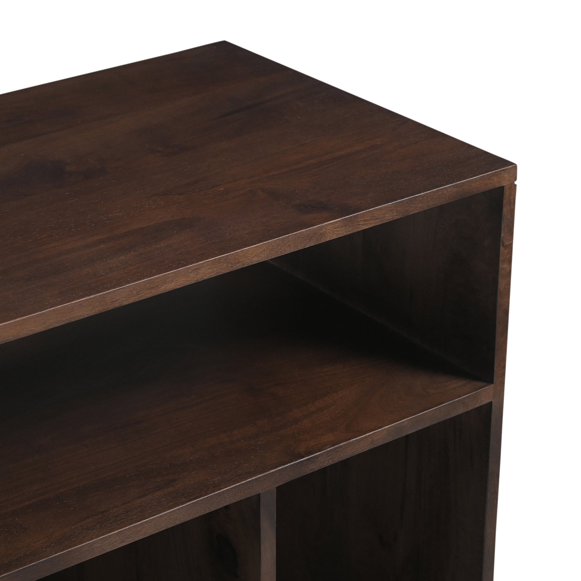 Wax Solid Mango Wood Vinyl Storage Medium Sideboard