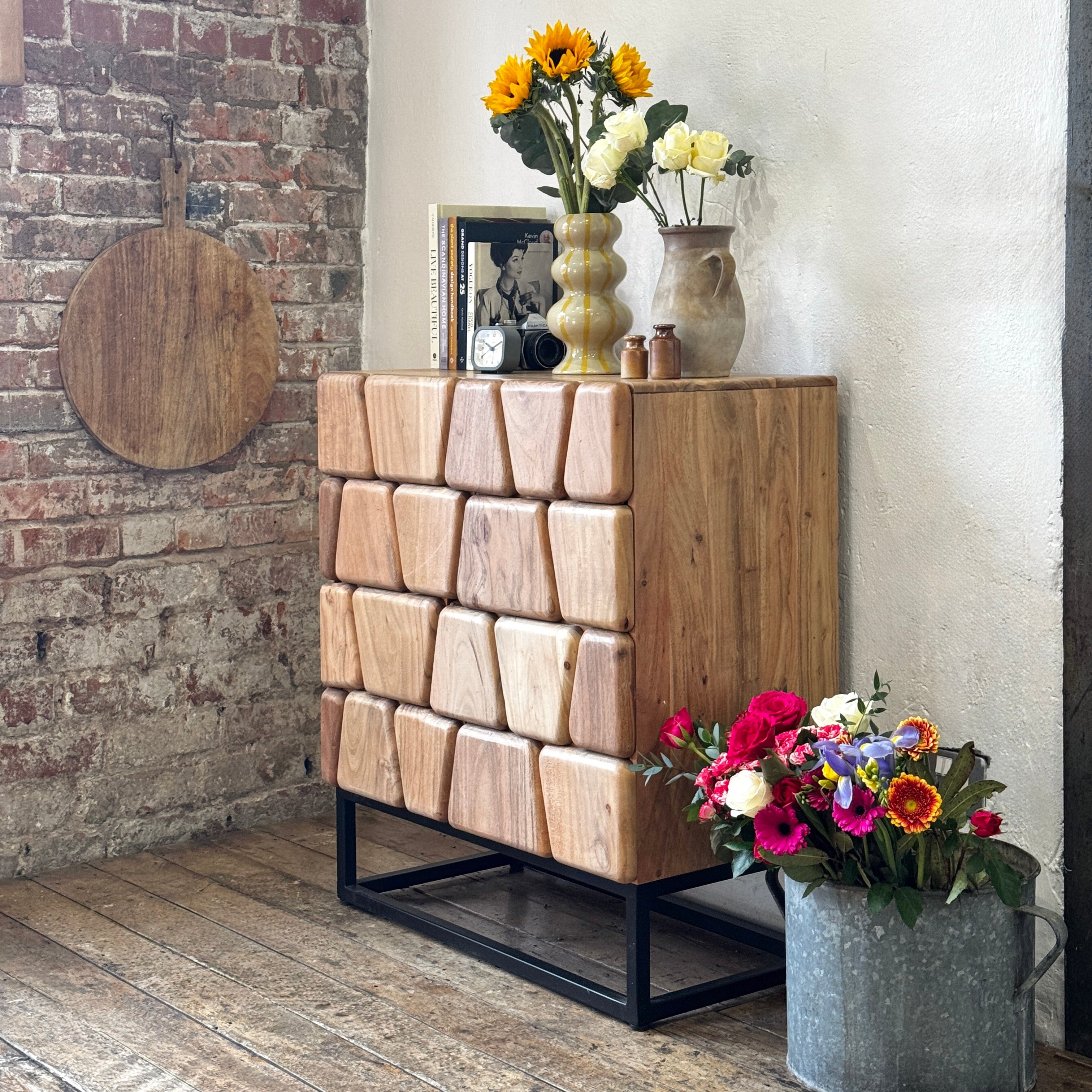 Bob Solid Acacia Wood Small Sideboard