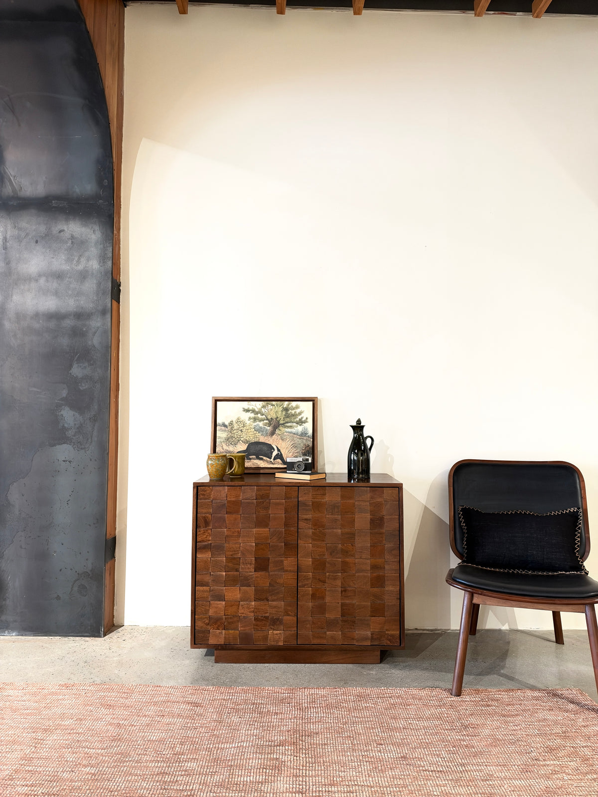 Mokko Solid Mango Wood Small Sideboard Dark Brown (90cm)