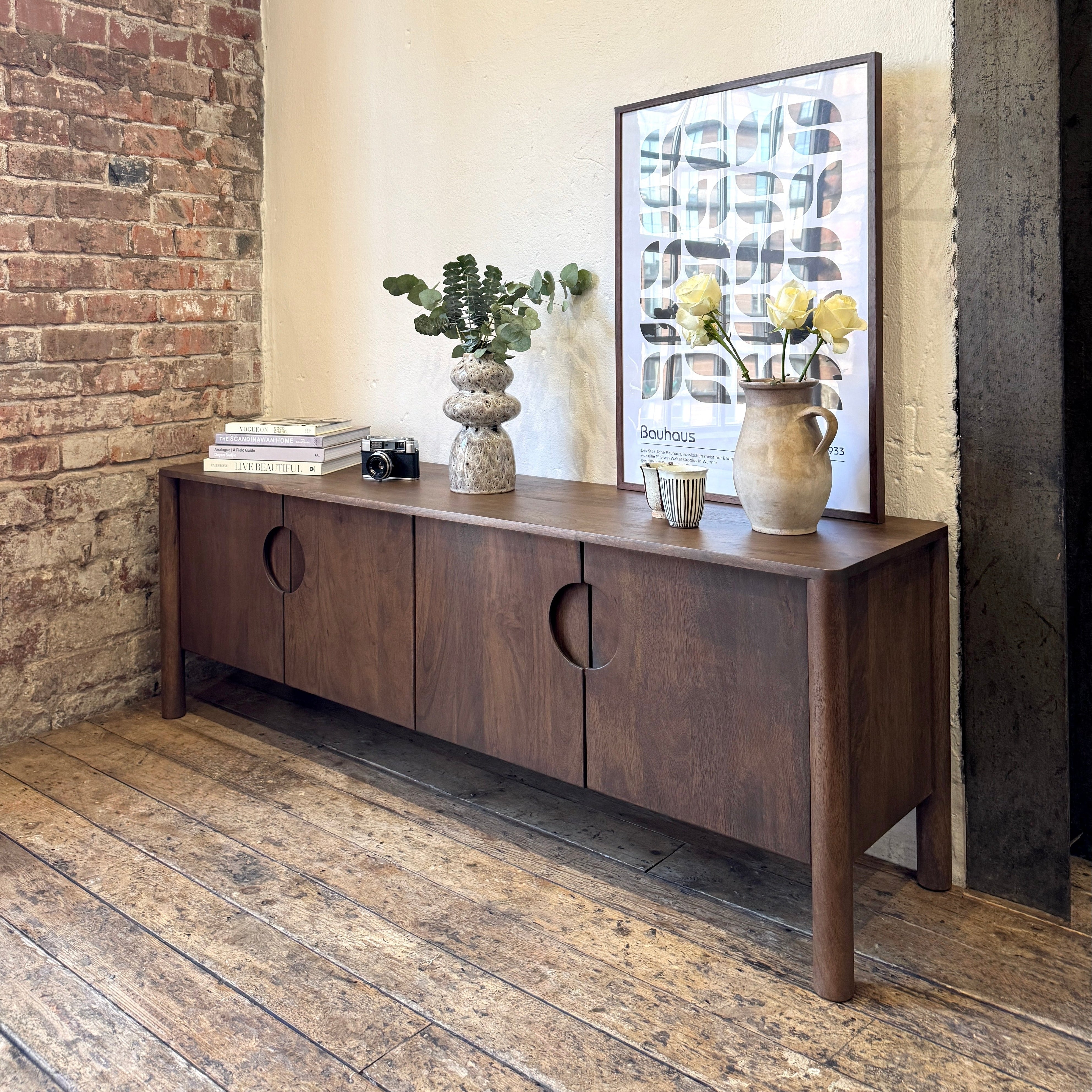 Sydney Solid Mango Wood TV Unit Brown