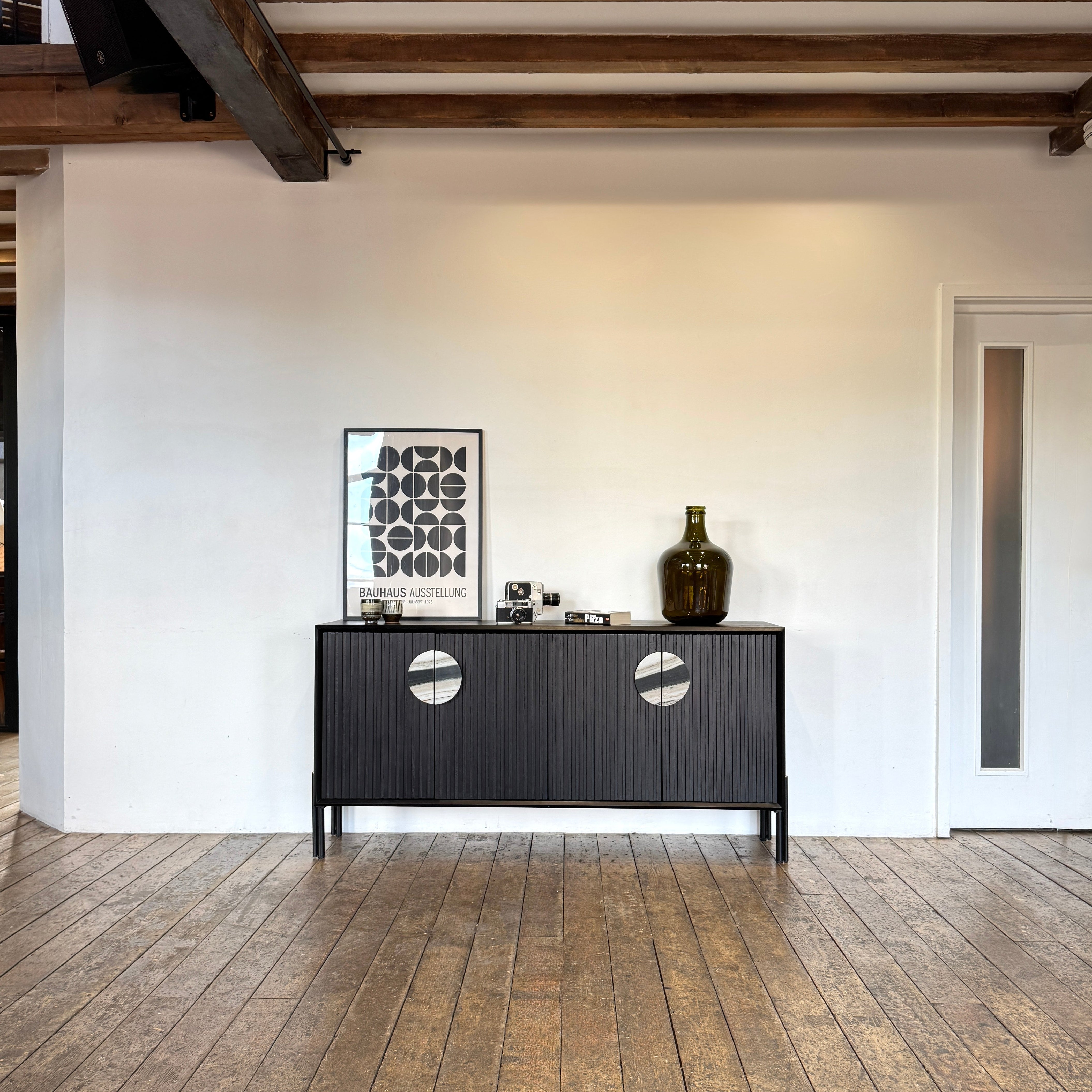 Madison Solid Mango Wood Sideboard Black