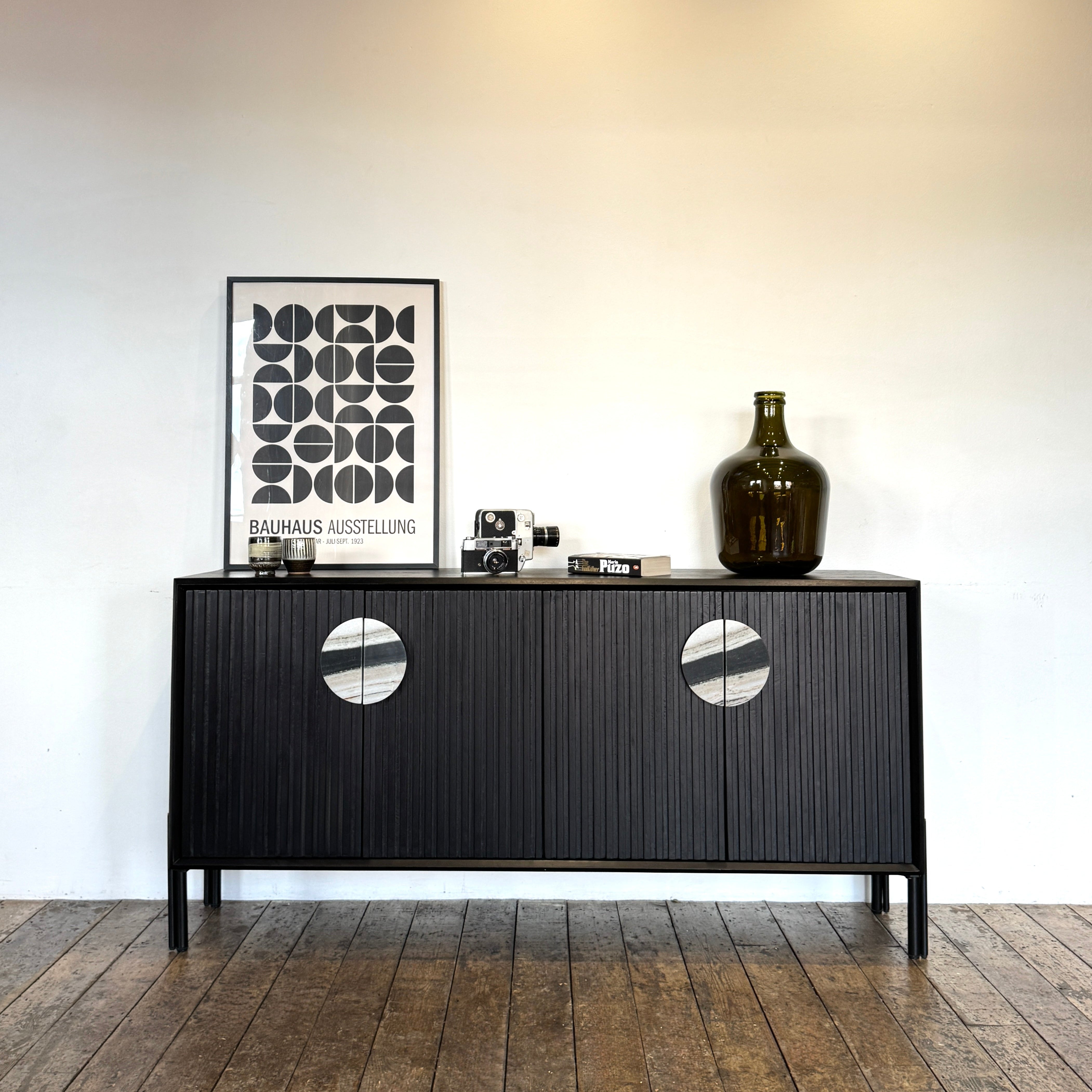 Madison Solid Mango Wood Sideboard Black