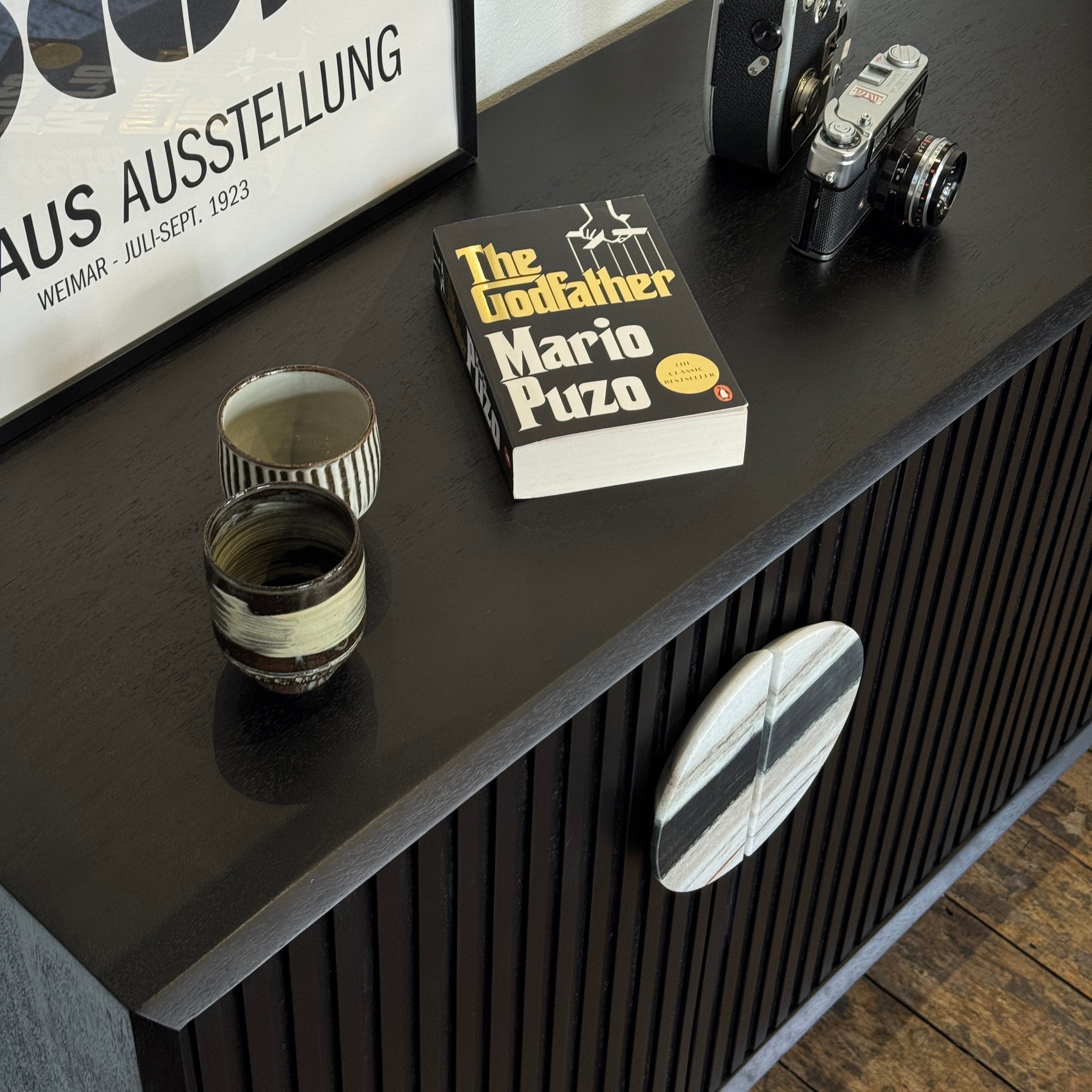 Madison Solid Mango Wood Sideboard Black