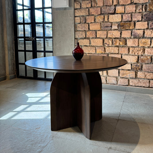 Kai Round Solid Mango Wood Dining Table Brown (2 Sizes)