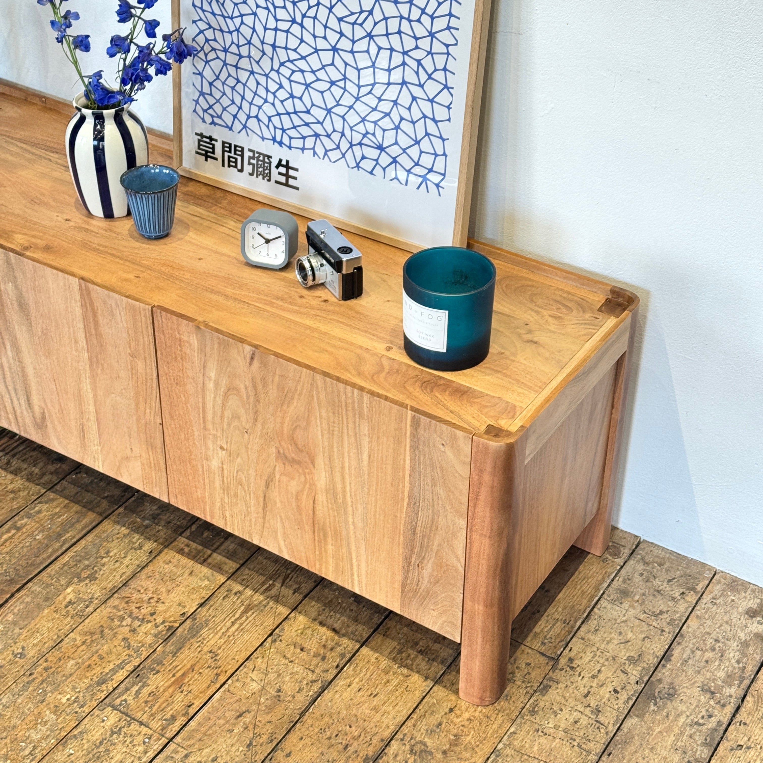 Aoki Solid Acacia Wood TV Stand