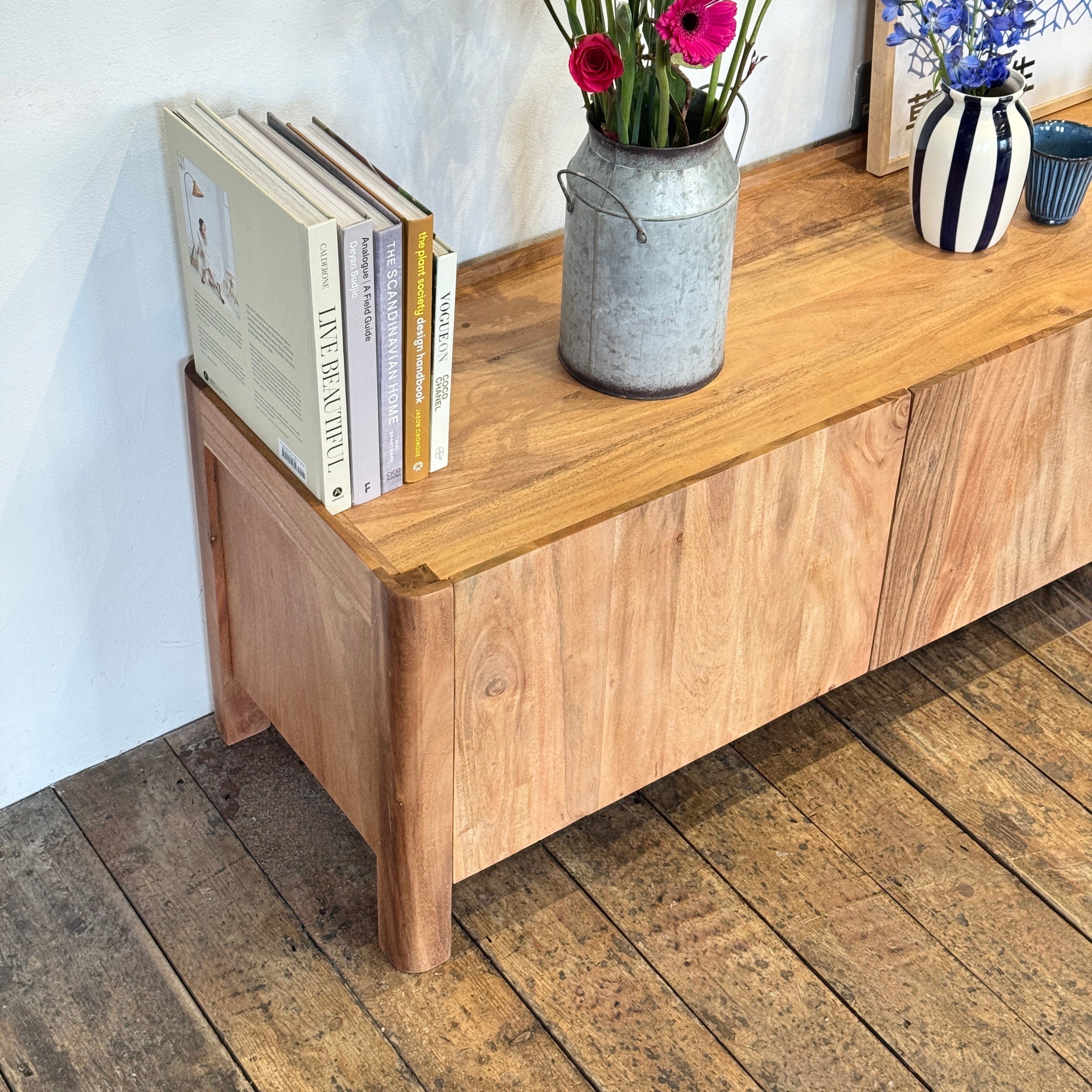 Aoki Solid Acacia Wood TV Stand