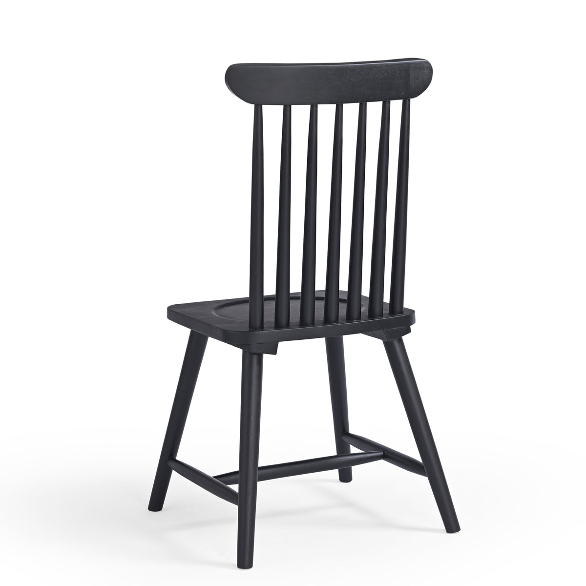Mori Solid Mango Wood Dining Chair Black