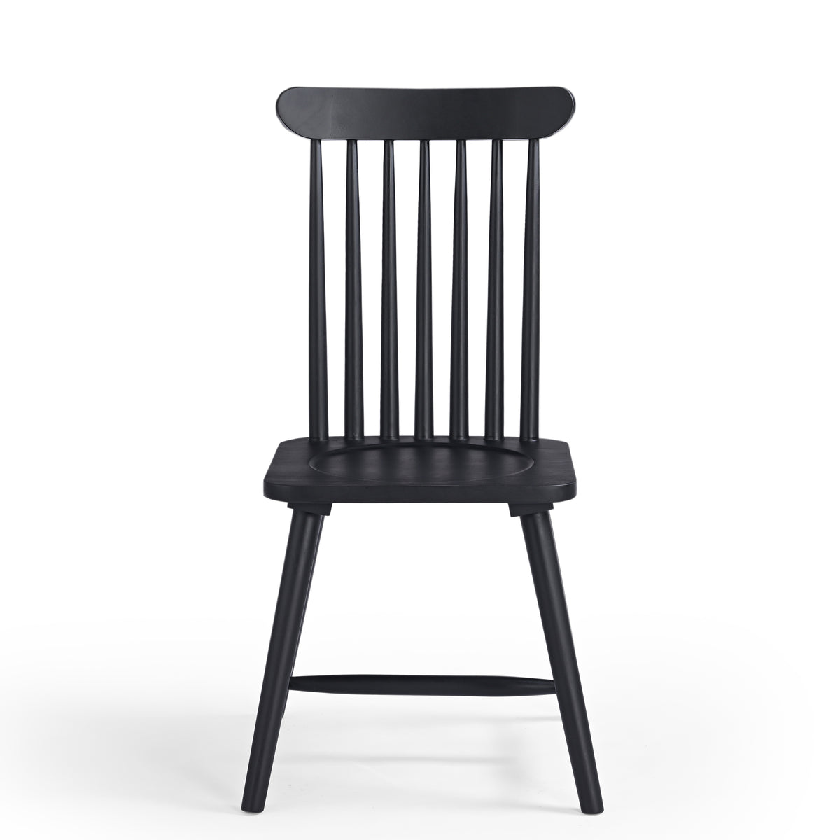 Mori Solid Mango Wood Dining Chair Black