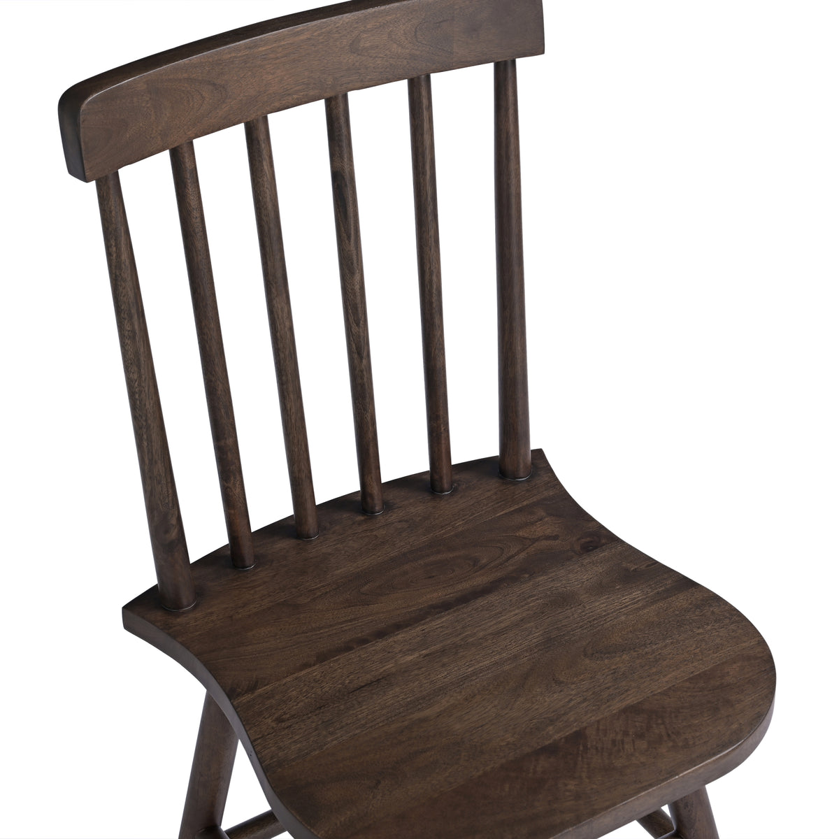 Elka Solid Mango Wood Dining Chair Brown