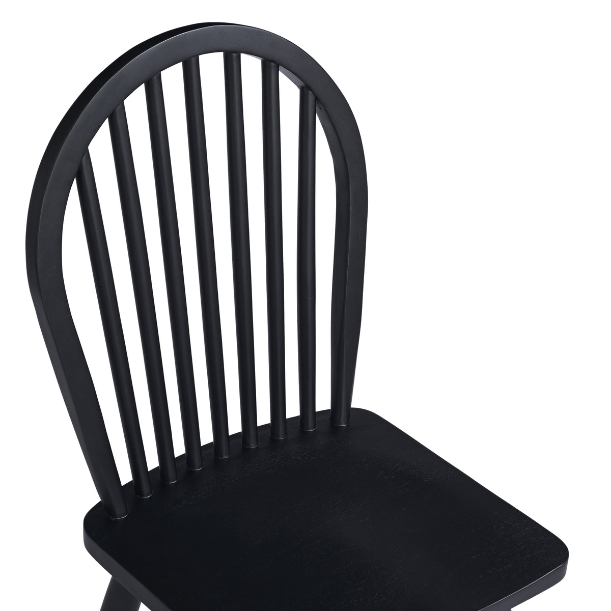 Olivia Solid Mango Wood Dining Chair Black