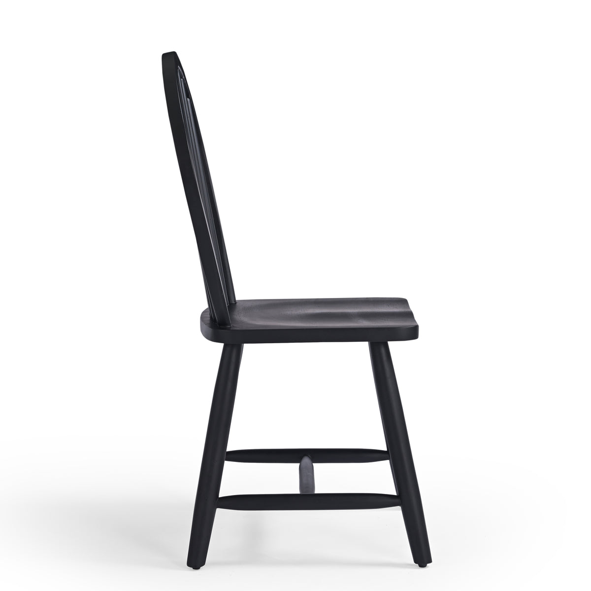Olivia Solid Mango Wood Dining Chair Black