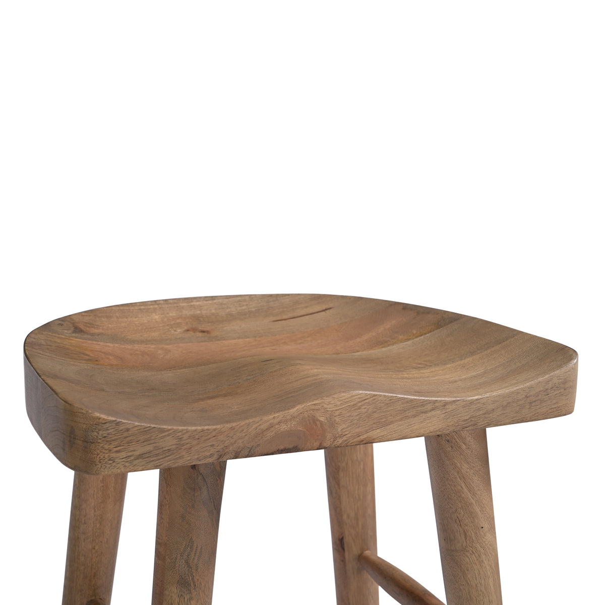 Selma Solid Mango Wood Bar Stool Natural
