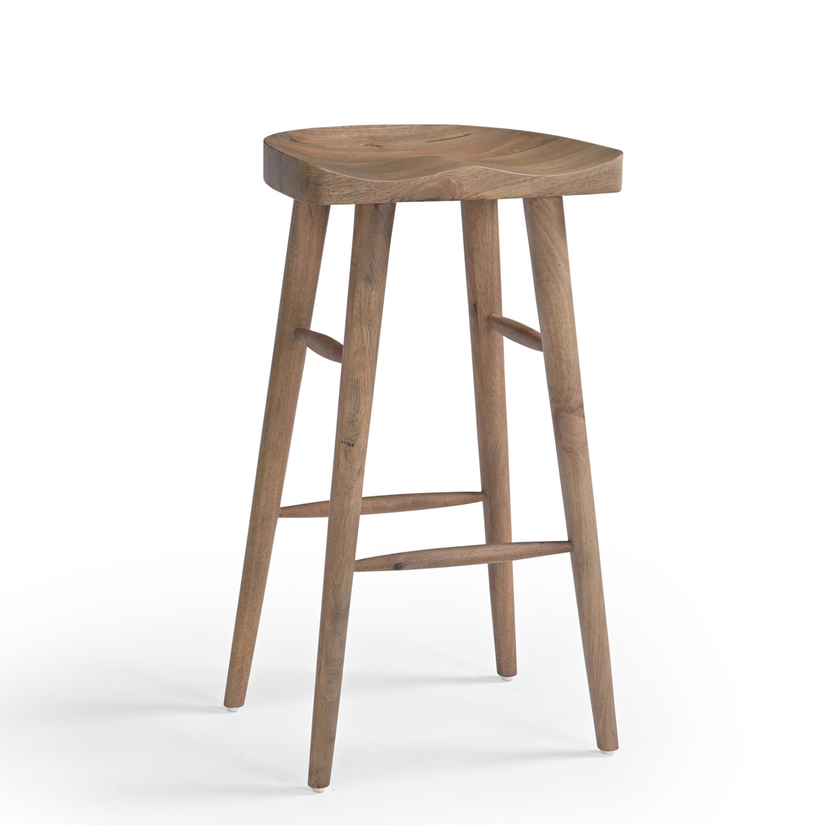 Selma Solid Mango Wood Bar Stool Natural