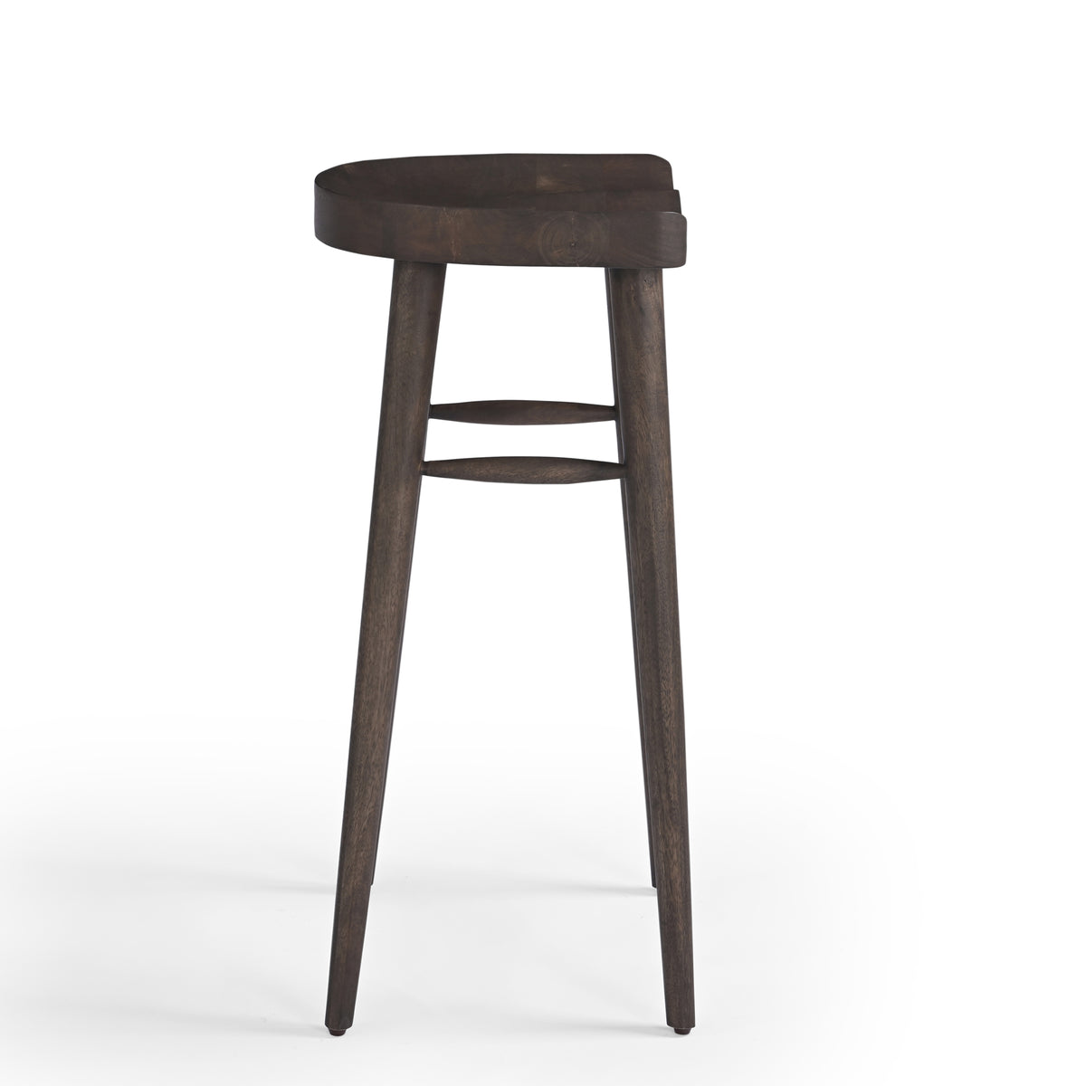 Selma Solid Mango Wood Bar Stool Walnut