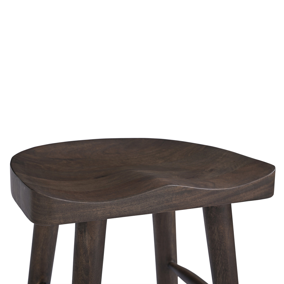 Selma Solid Mango Wood Bar Stool Walnut