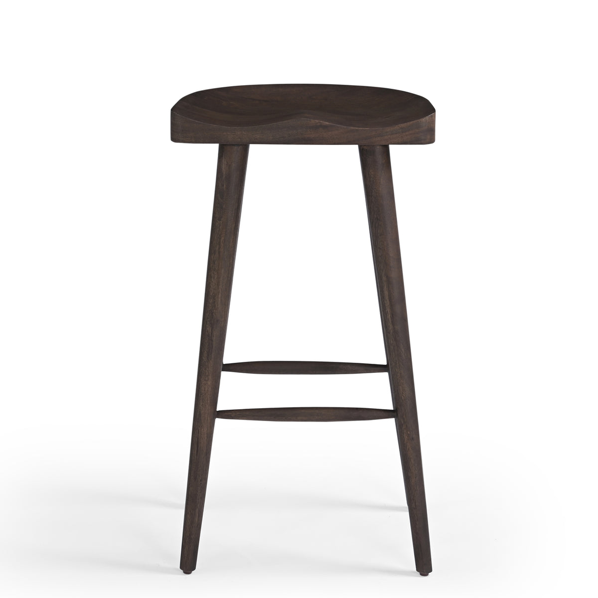 Selma Solid Mango Wood Bar Stool Walnut
