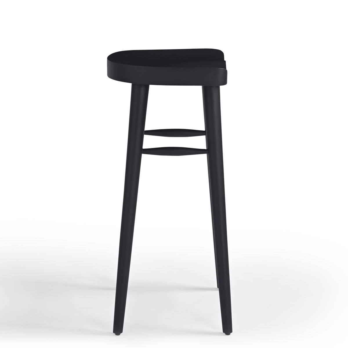 Selma Solid Mango Wood Bar Stool Black