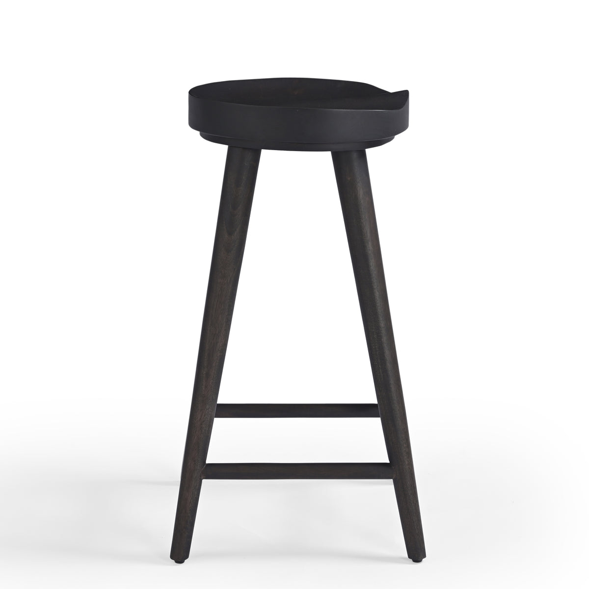 Sadie Solid Mango Wood Kitchen Stool Walnut