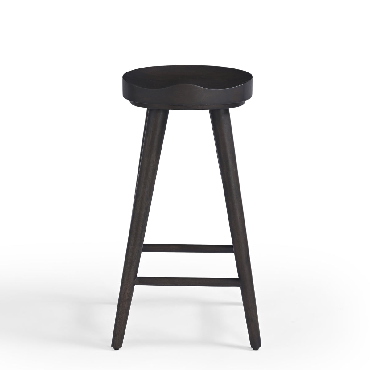Sadie Solid Mango Wood Kitchen Stool Walnut