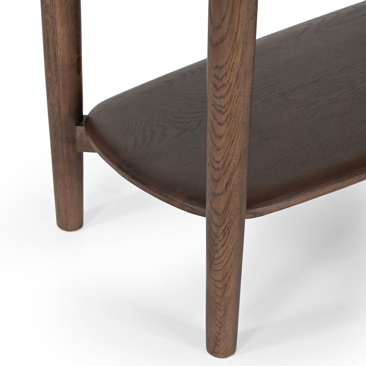 Tora Oak Wood Shelving Unit in Dark Brown