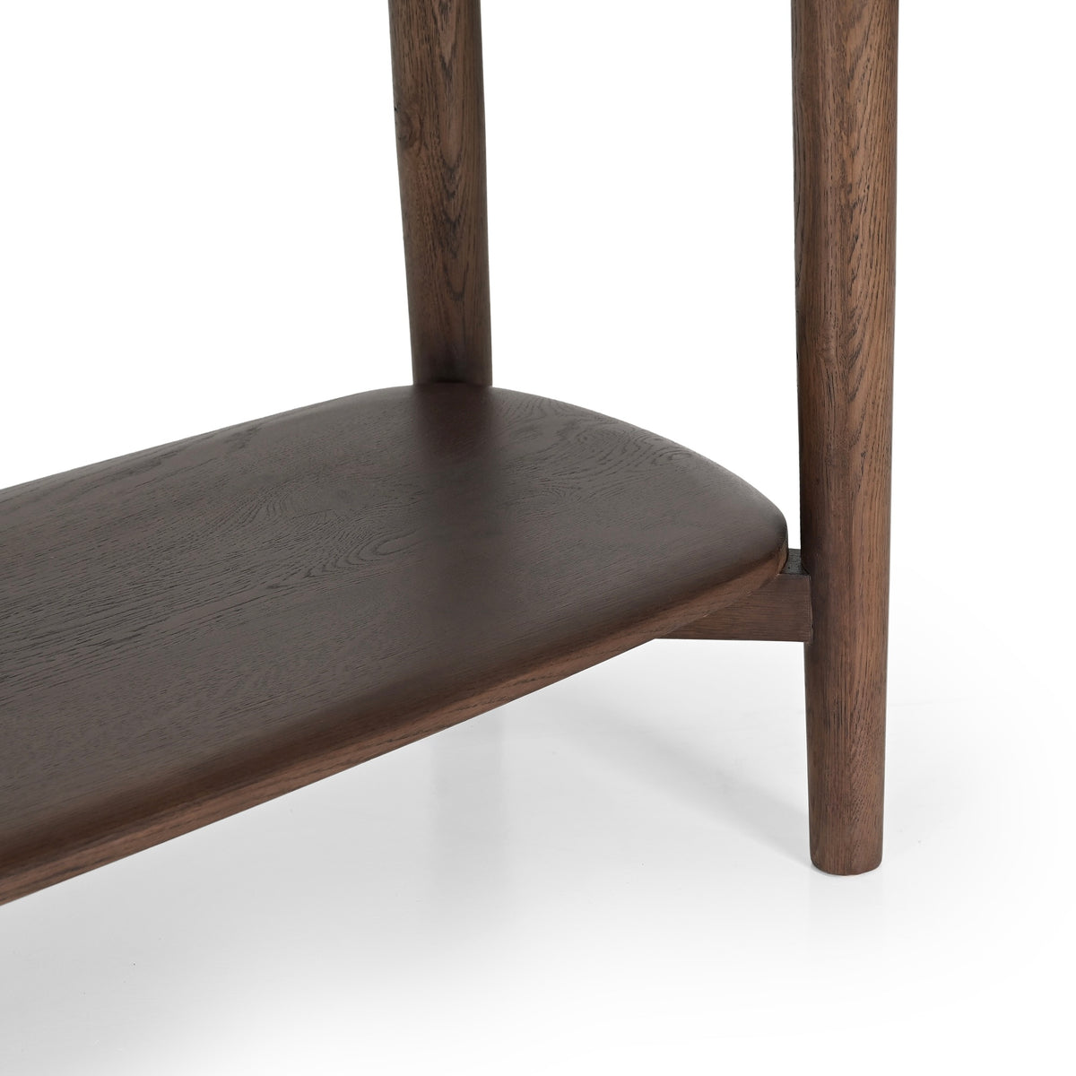 Tora Oak Wood Shelving Unit in Dark Brown