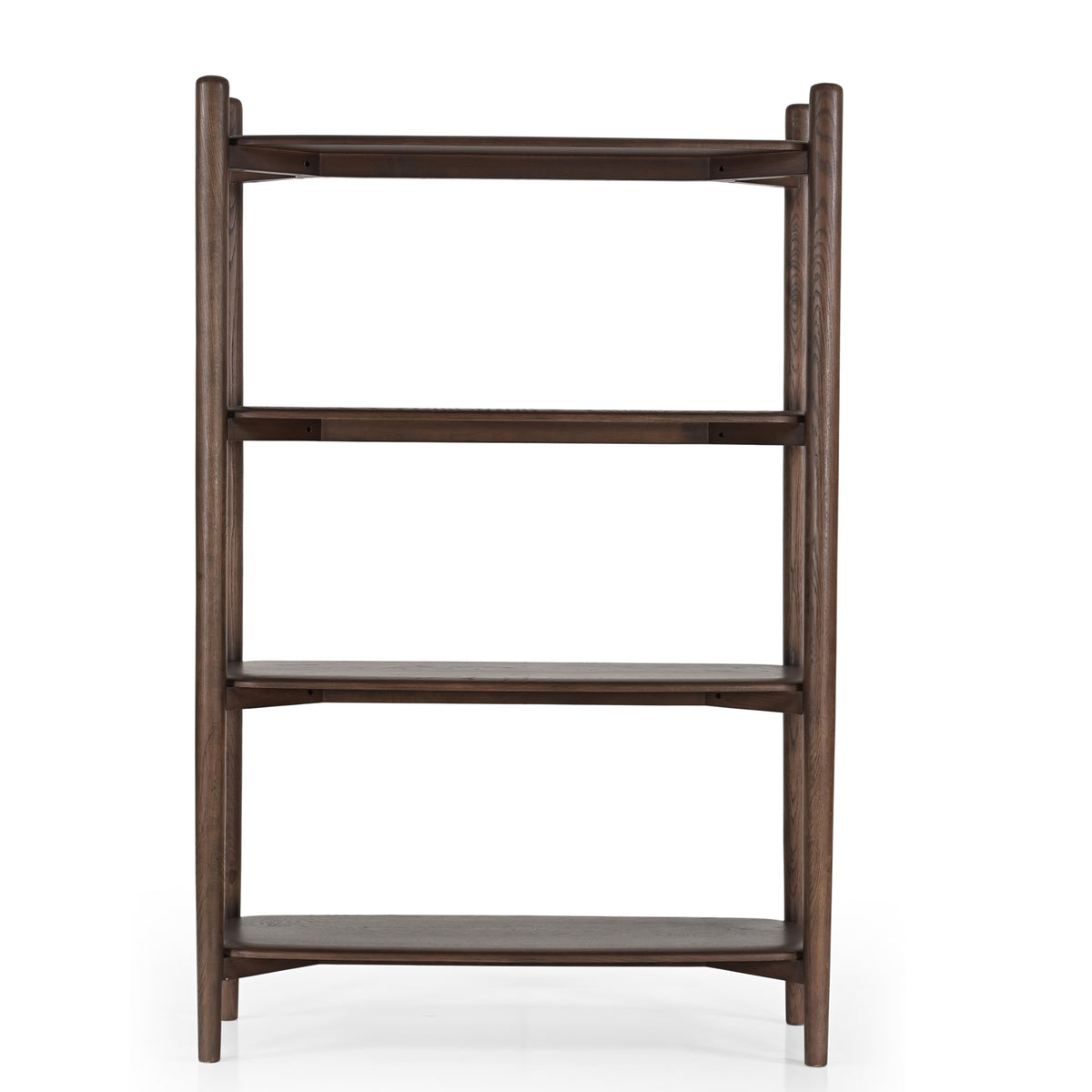 Tora Oak Wood Shelving Unit in Dark Brown