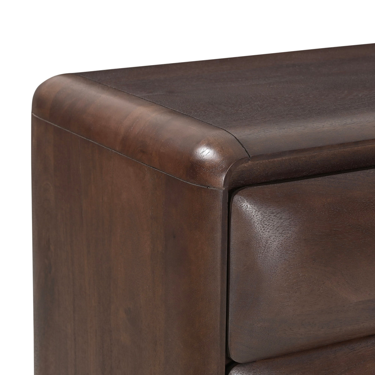 Verona Solid Mango Wood 6 Drawer Chest in Dark Brown