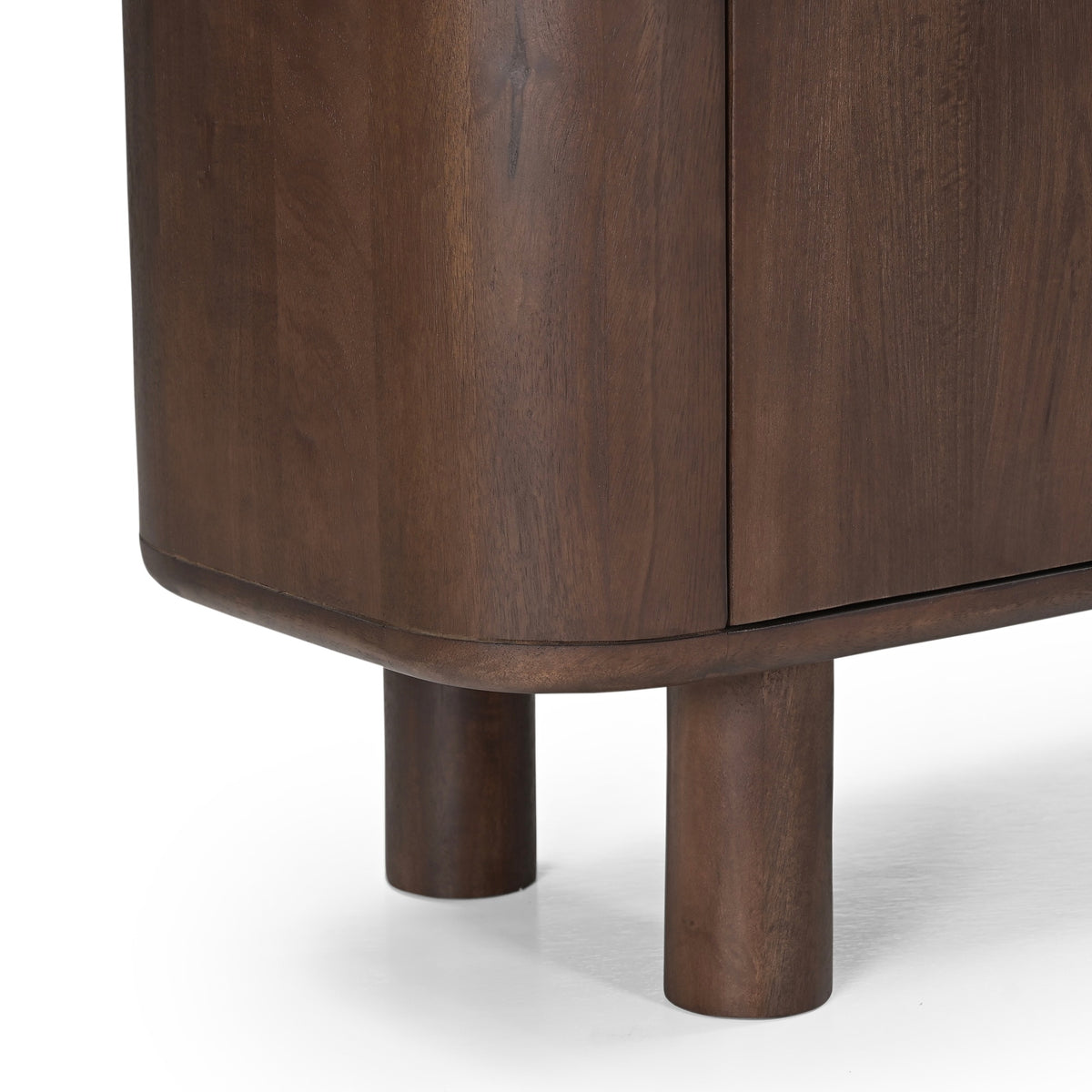 Tovi Solid Mango Wood Large TV Stand in Dark Brown (180cm)