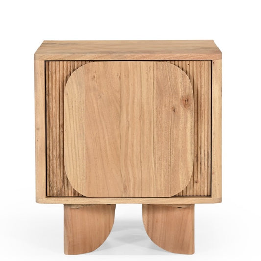 Akira Solid Acacia Wood Bedside Table