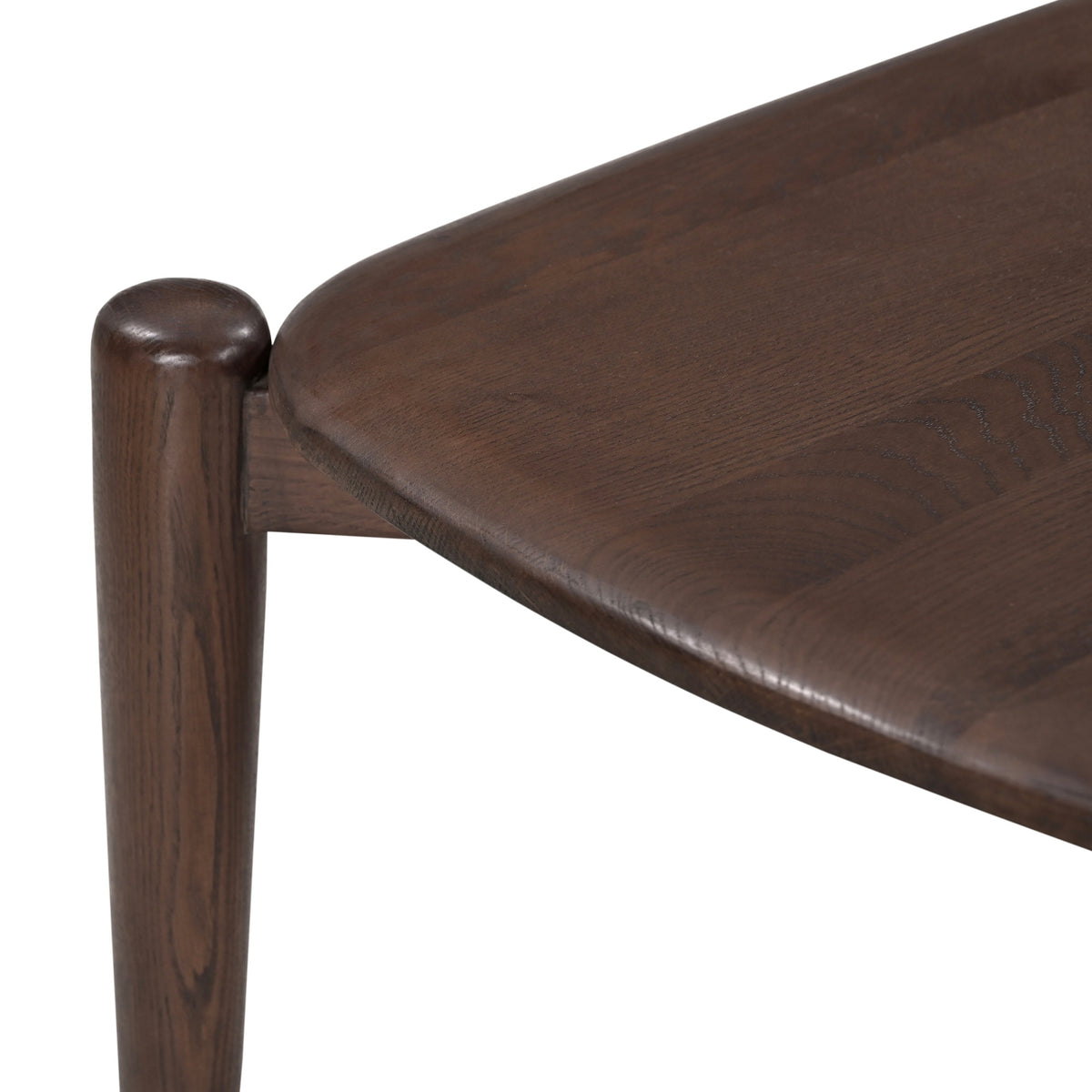 Tora Oak Wood Coffee Table in Dark Brown