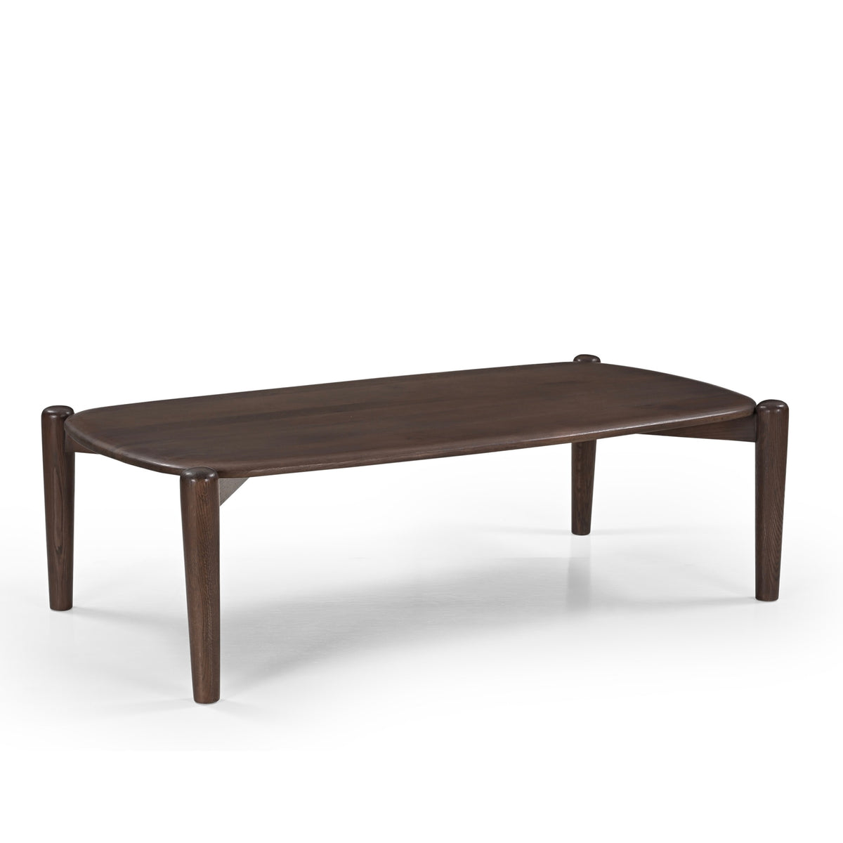 Tora Oak Wood Coffee Table in Dark Brown