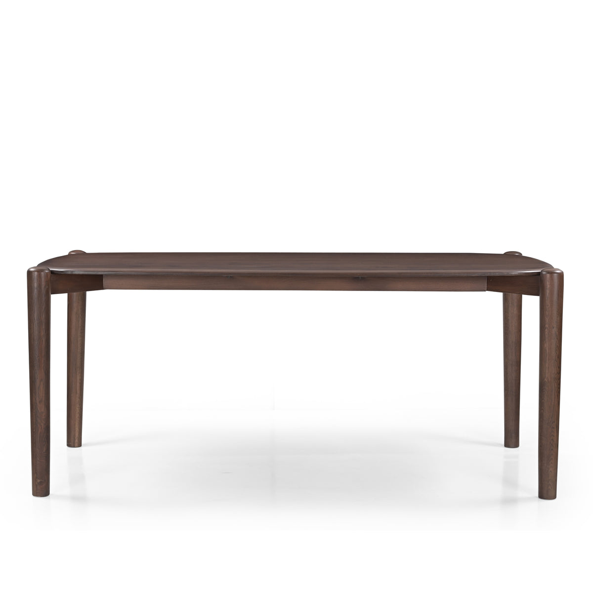 Tora Oak Wood Dining Table in Dark Brown (180 cm)