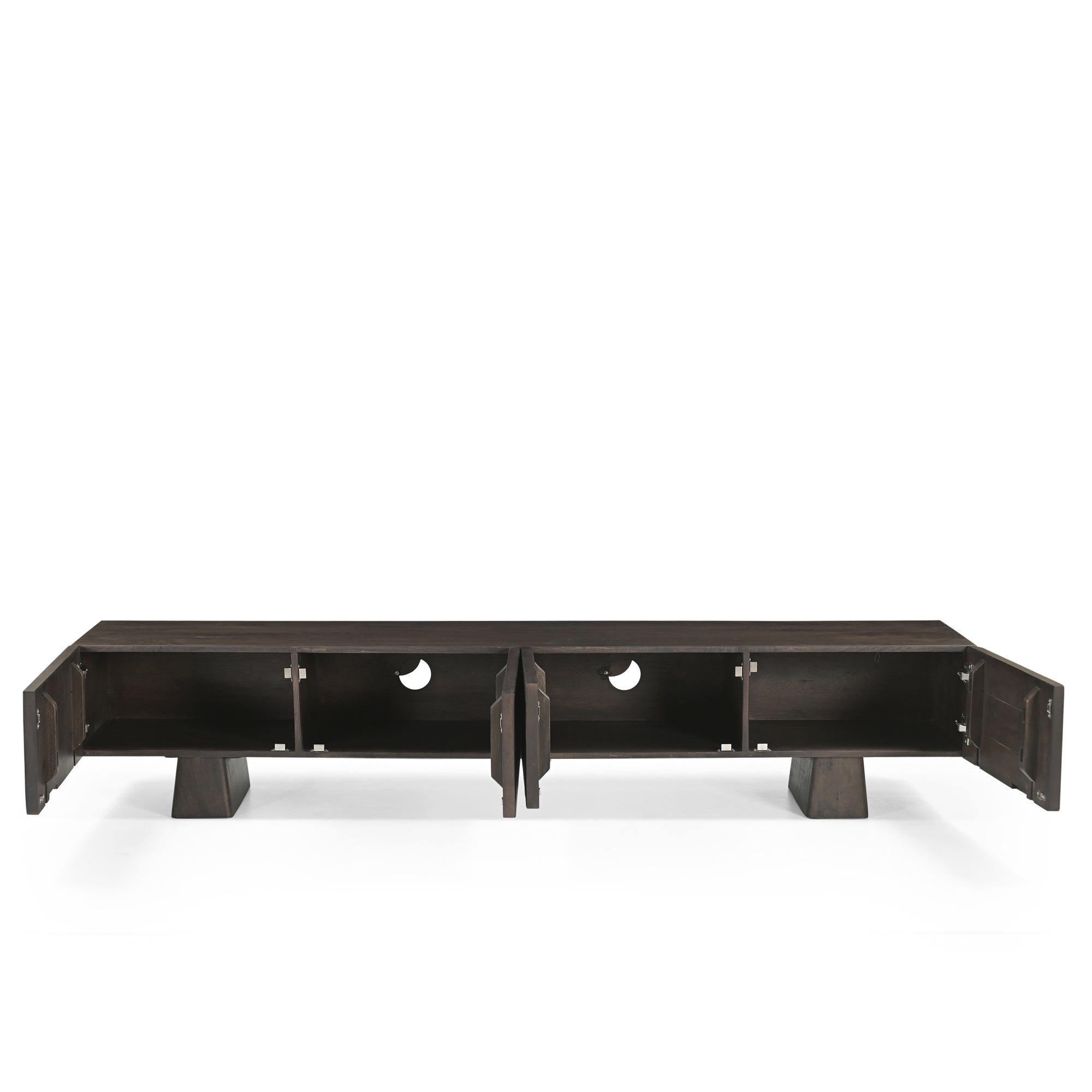 Hades Solid Acacia Wood TV Unit Dark Brown (2 Sizes)