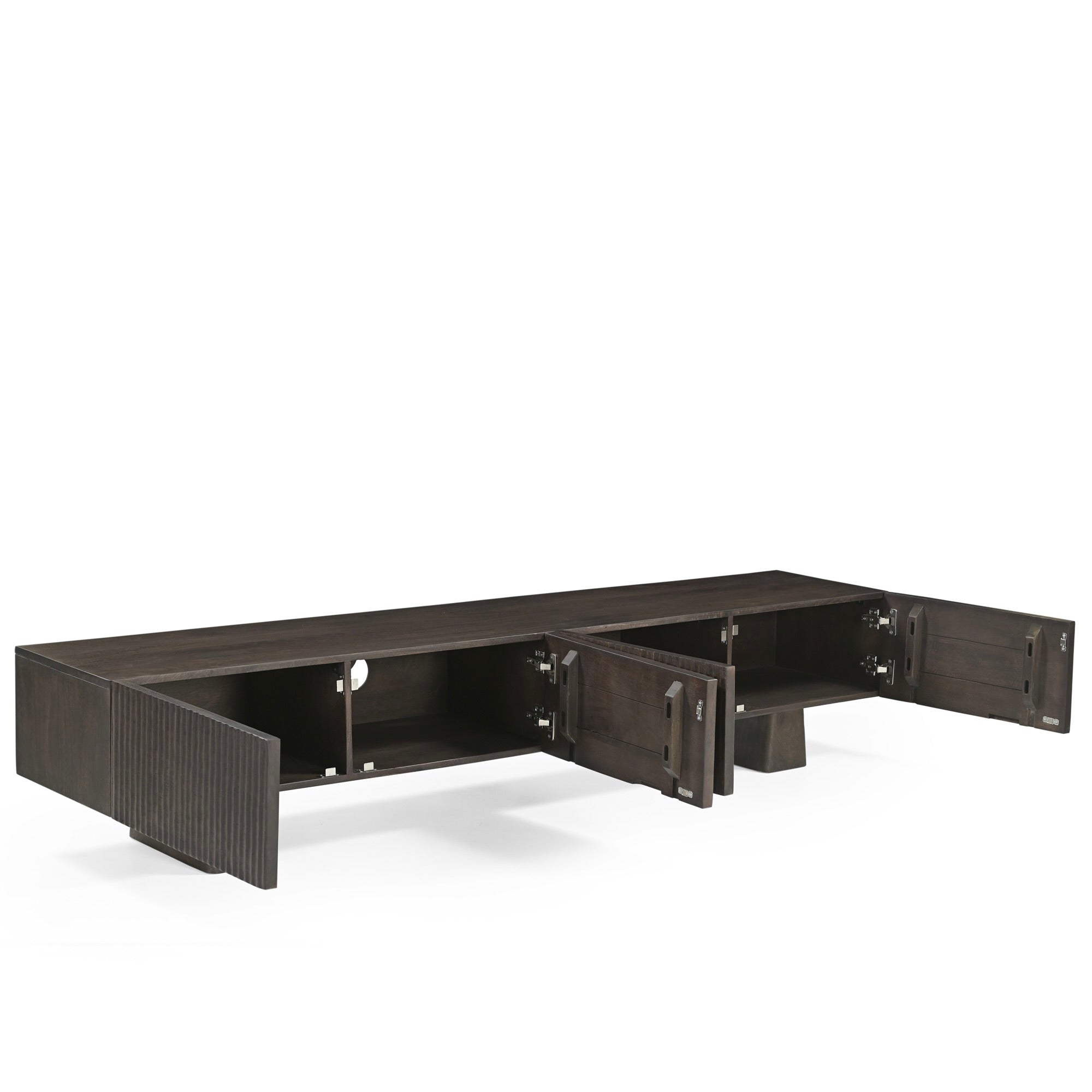 Hades Solid Acacia Wood TV Unit Dark Brown (2 Sizes)