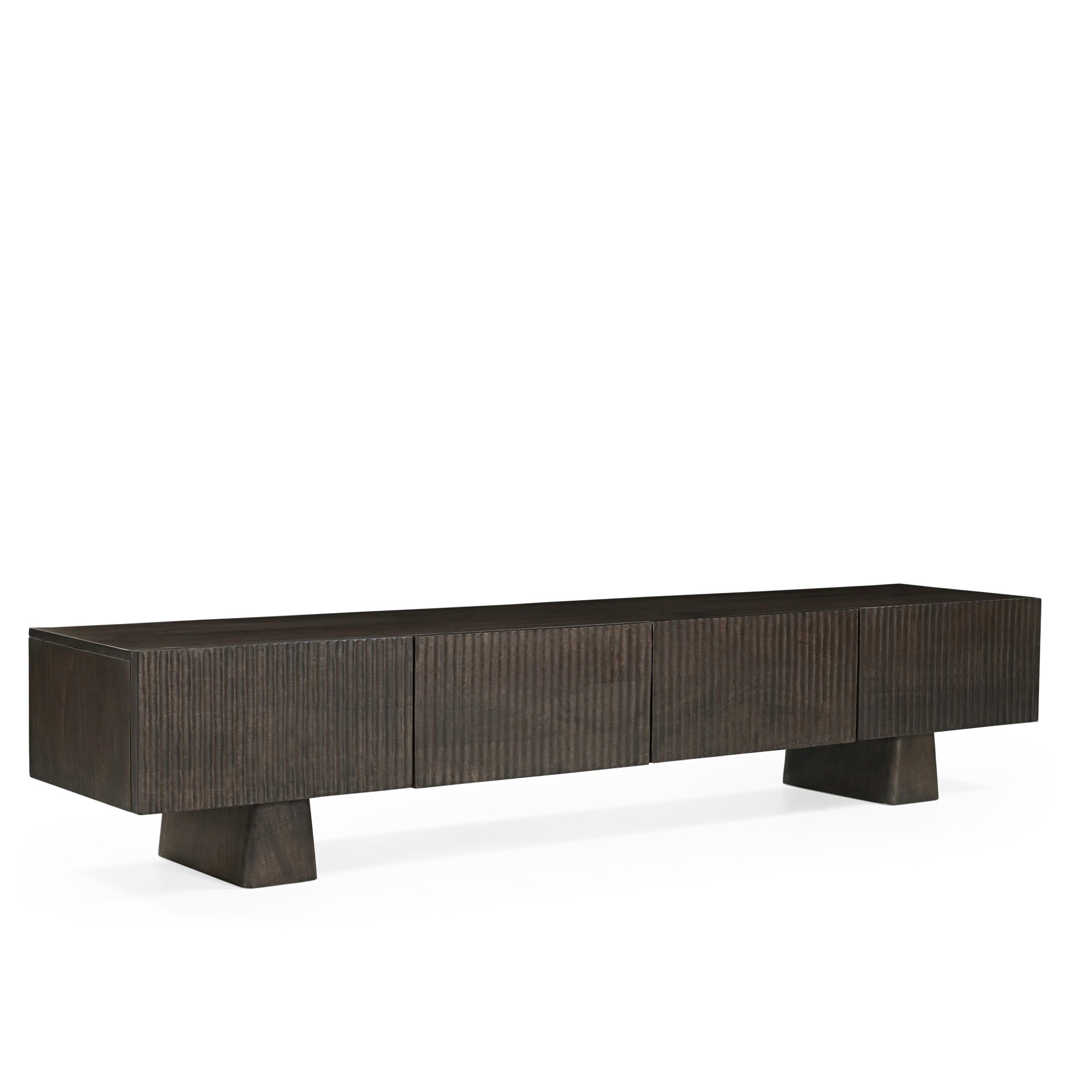 Hades Solid Acacia Wood TV Unit Dark Brown (2 Sizes)