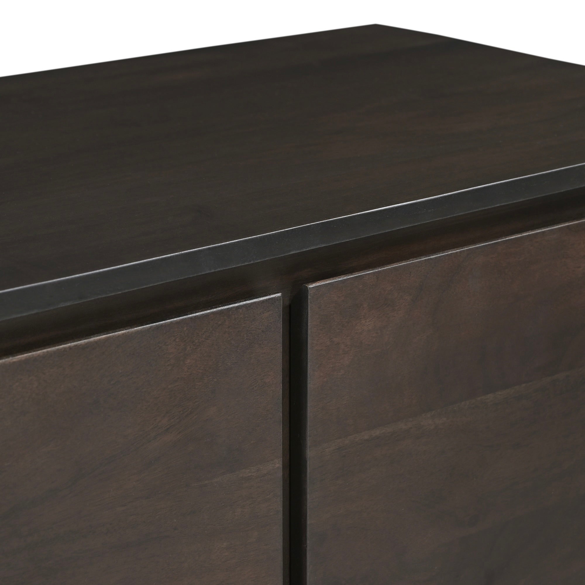 Kawa Solid Acacia Wood Large Sideboard Dark Brown