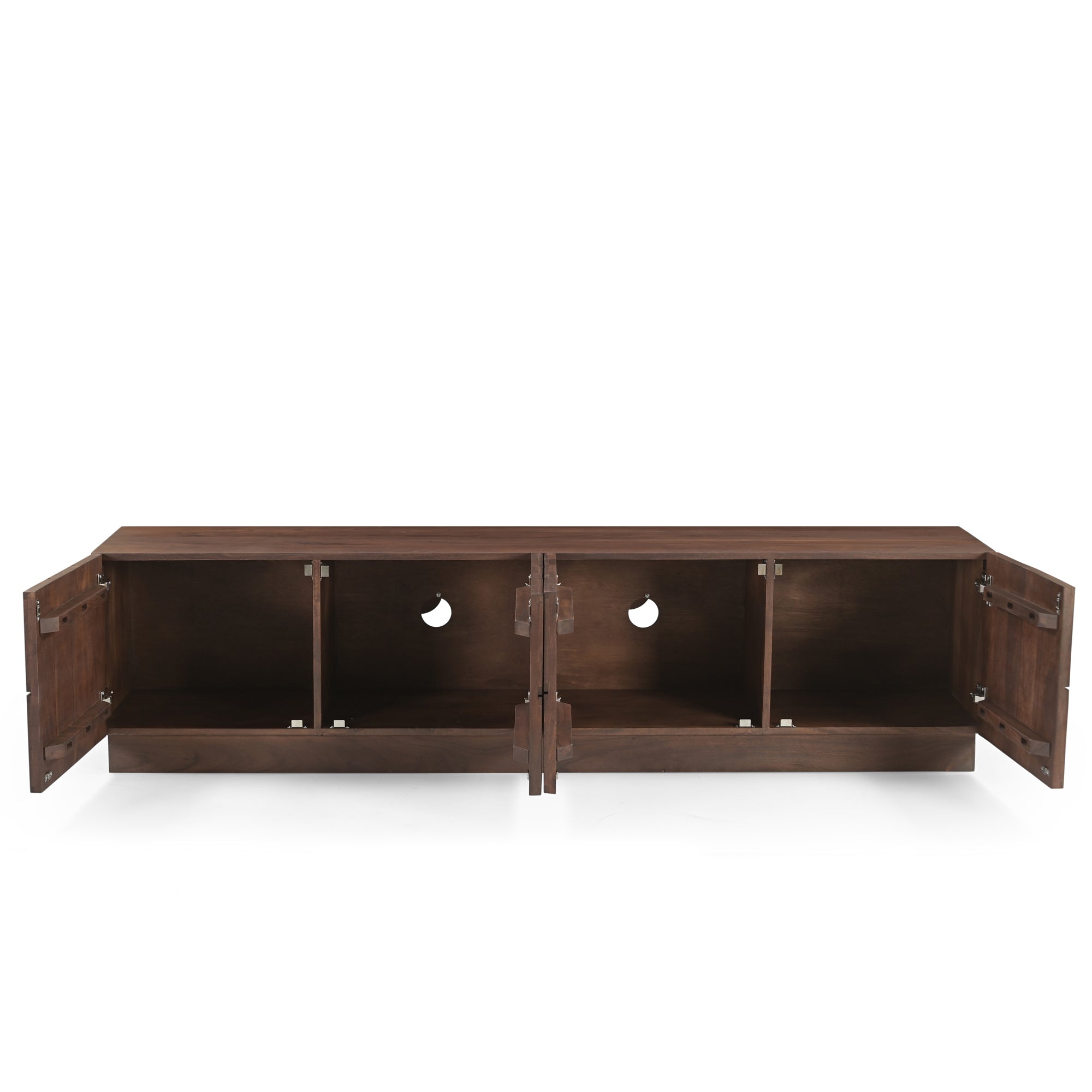 Moncao Solid Acacia Wood Large TV Stand in Brown (180cm)