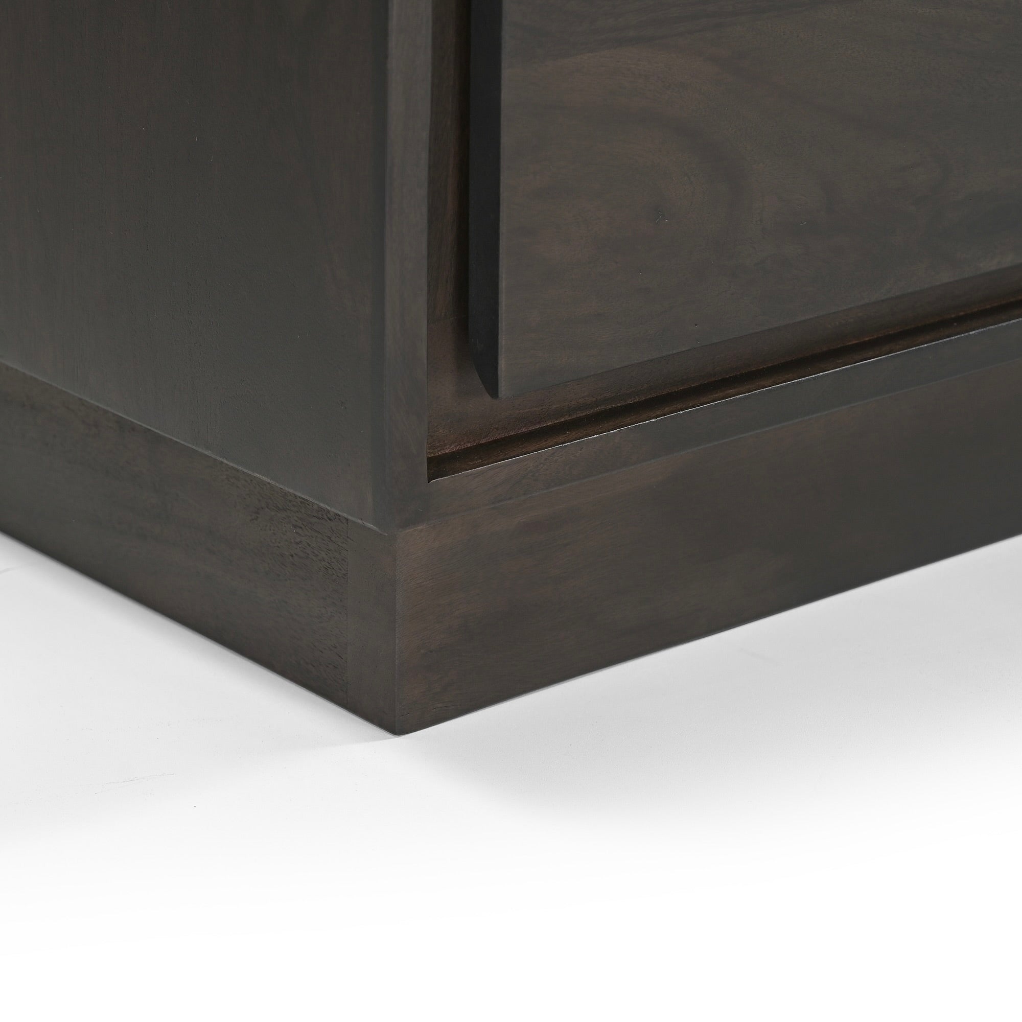 Kawa Solid Acacia Wood 4 Door TV Unit Dark Brown (200cm)