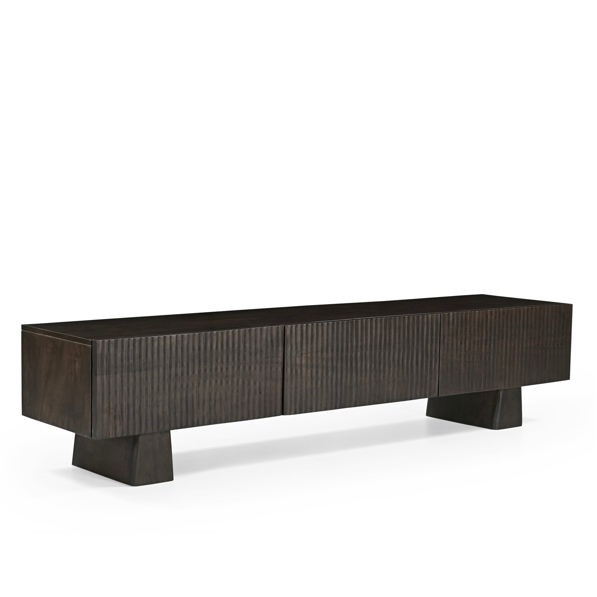 Hades Solid Acacia Wood TV Unit Dark Brown (2 Sizes)