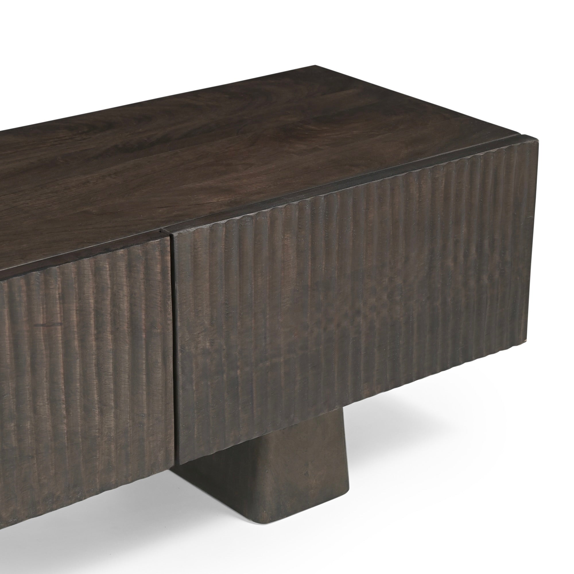 Hades Solid Acacia Wood TV Unit Dark Brown (2 Sizes)