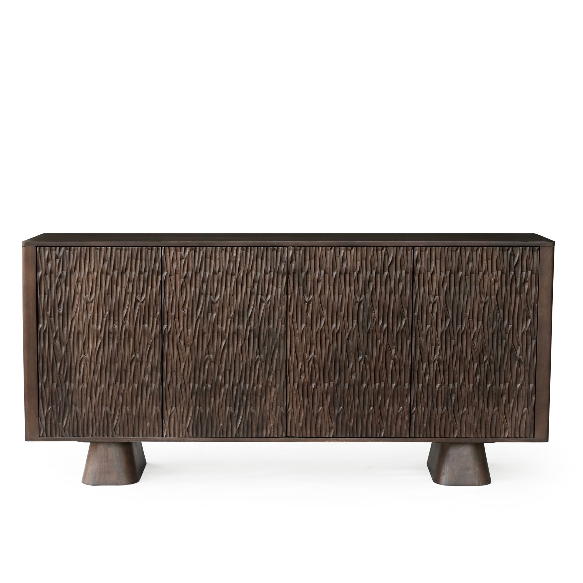 Nao Solid Mango Wood Sideboard in Walnut