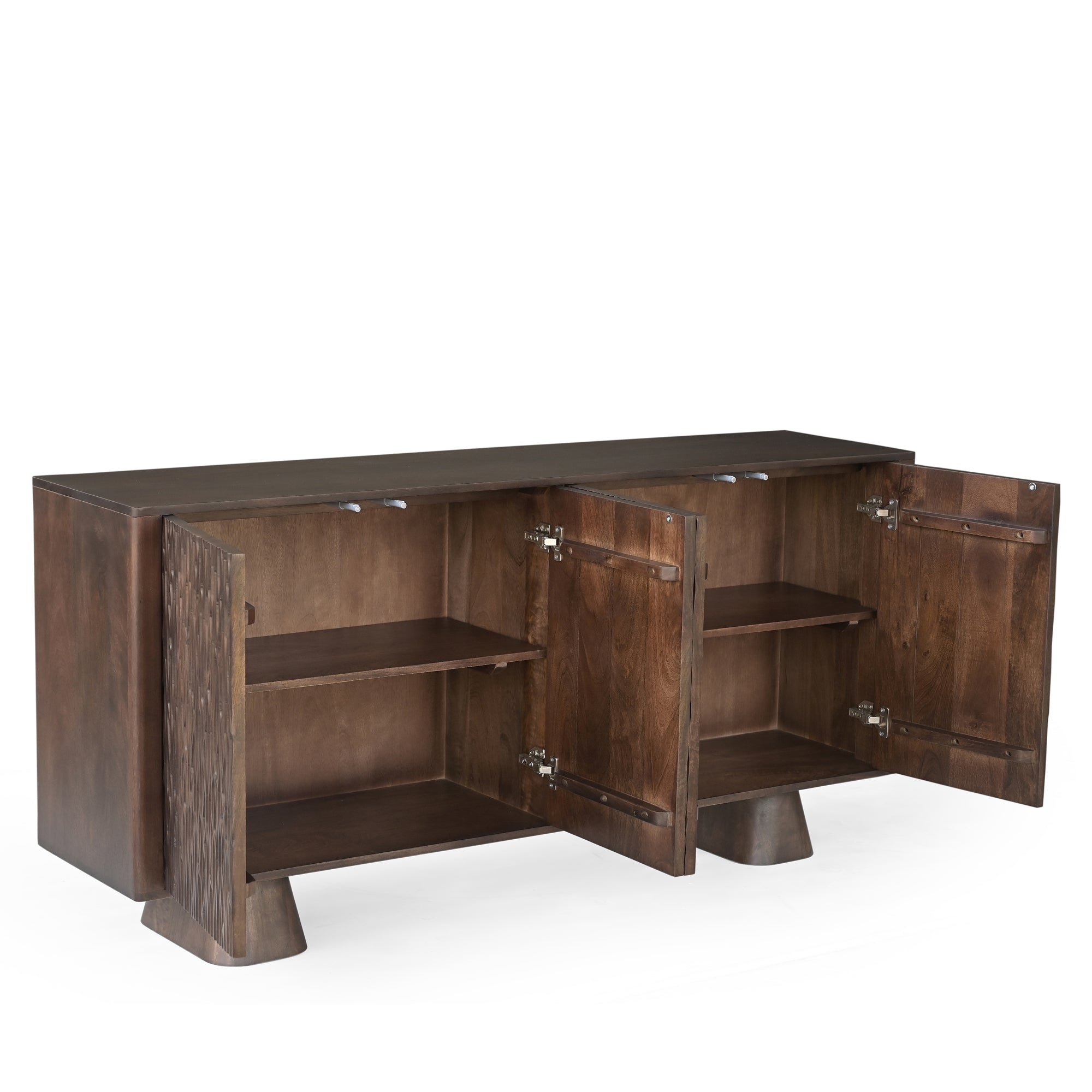 Nao Solid Mango Wood Sideboard in Walnut